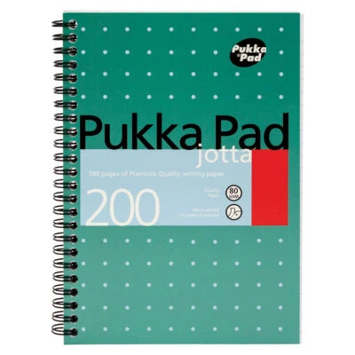 6x Pukka Pad Metallic A5 Jotta Ruled Lined Wirebound 200 Page Notebook (JM021)