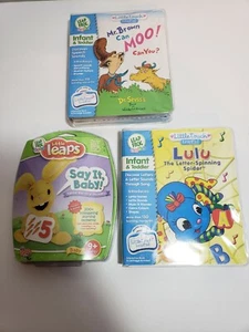LEAP FROG LITTLE LEAPS * SAY IT, BABY *MR BROWN CAN MOO* AND LULU NEW - Picture 1 of 6