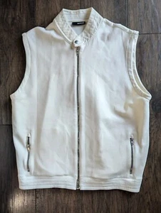 Murano Ivory Slim Fit Full Zip Vest w/ Overlay Accent Collar Womens Size XL NWOT - Picture 1 of 13