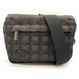 Chanel Waist Pouch New Travel Line Nylon Jacquard Bag Crossbody Used - Picture 1 of 8