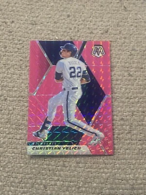 Christian Yelich 2021 Mosaic Pink Fluorescent /10 - Image 1 of 2