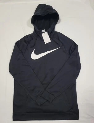 Nike Mens Sportswear Club  Fleece Therma Black-White  Warm Hoodie CU6238-010 - Image 1 of 4