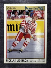 1991-92 O-Pee-Chee Premier Rookie 117 Nicklas Lidstrom Detroit Red Wings