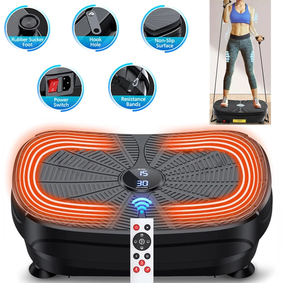 Vibration Platform Plate Whole Body Exercise Fitness Massager Work Out Machine - Image 1 of 4