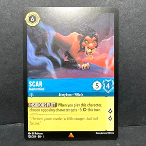 Disney Lorcana 2023 cicatriz primer capítulo 158/204 raro  - Imagen 1 de 2