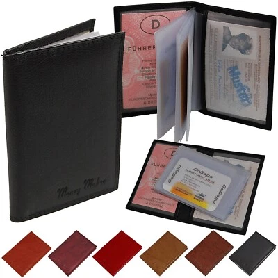 Ausweisetui Leder Ausweismappe Ausweishülle Kreditkartenetui Führerschein 12140 - Bild 1 von 4