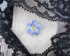 Small FORGET-ME-NOT TIE PIN Friendship Tack Pin Masonic Lapel Pin HAND PAINTED 