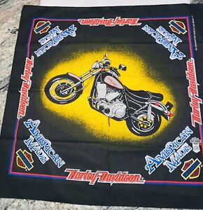 HARLEY DAVIDSON Bandana American Made Motorcycle Scarf Handkerchief New-Rare21.5