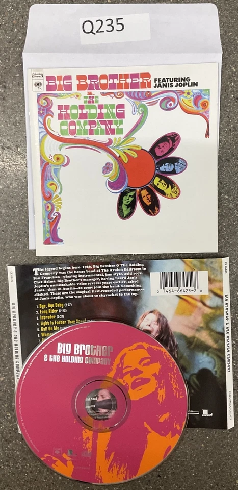 Big Brother & the Holding Company Featuring Janis Joplin CD No Case #Q235 Foto 1 de 1