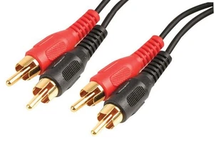 PRO SIGNAL - 2x Phono (RCA) Male to 2x Phono Male Lead, 1m Black - Picture 1 of 1