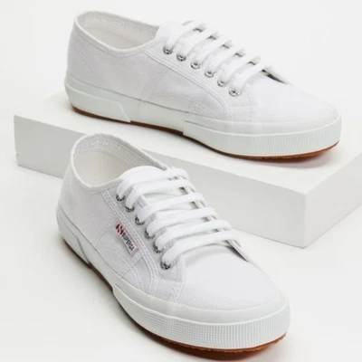 Superga 2750 Cotu Classic Sneakers EU 41 US 9.5 Womens White Canvas Preppy New - Image 1 of 4