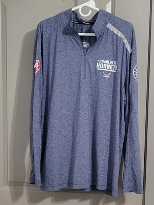 Jaqueta Fanatics NBA 75º Aniversário Charlotte Hornets XL Cinza Bandeira dos EUA  - Imagem 1 de 4