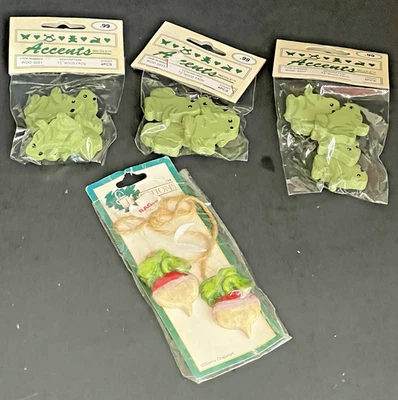 Lote Acentos Miniatura Madera y Resina Artesanía Ranas Rábano Donna Chapman Nicole Foto 1 de 4