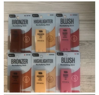 B•Pure Bronzer, Highlighter & Blush Sticks (6 Pack) Entire Collection New BPure - Image 1 of 3