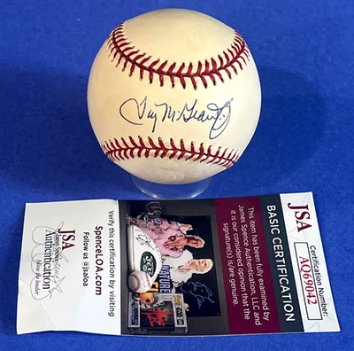 Béisbol firmado por Tug McGraw RON Mets de Nueva York Filis certificado de autenticidad JSA AQ69042 Foto 1 de 4