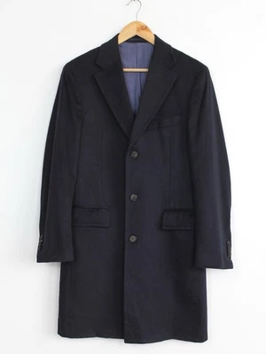Suitsupply Navy Pure Wool Trento Overcoat, Size 46 - Image 1 of 4