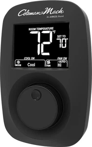 Coleman Mach 9420-381 Heat/Cool Digital T-Stat Black Wall Thermostat - NEW - Picture 1 of 5