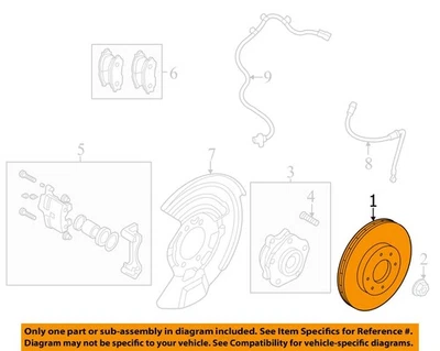 Componentes de freio de suspensão dianteira Nissan OEM 21-25 Rogue - Rotor 402066RR0B - Imagem 1 de 2