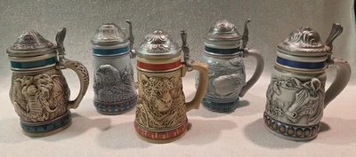 Lote de 5 tazas de piedra Avon especies en peligro de extinción 1990, 1991, 1992 Foto 1 de 4