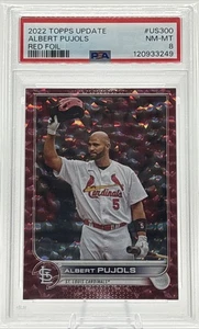 Actualización Topps 2022 lámina roja Albert Pujols/199 #US300 PSA 8 envío gratuito - Imagen 1 de 2