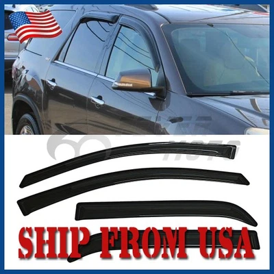 Fit 2007-2016 GMC Acadia Window Visors Rain Guards Wind Deflectors Smoke Foto 1 de 4