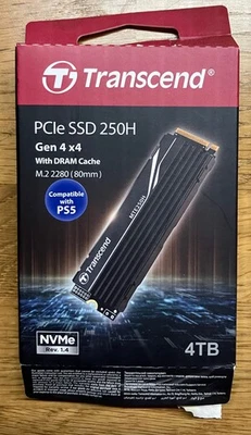 Transcend NVMe 4 TB, MTE250H, Festplatte, SSD M.2 Intern inkl. Kühlkörper a - Bild 1 von 2