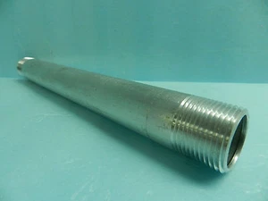 1" x 12" 5086 MARINE ALUMINIUM ROHRVERSCHRAUBUNG NIPPEL GEWINDE (X2) SCHED. 40, NEU - Bild 1 von 3