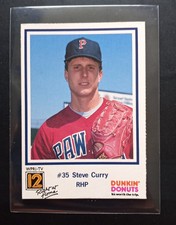 1989 Pawtucket Red Sox Dunkin' Donuts Steve Curry #35