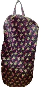 Vera Bradley Quilted Garment Bag New Hope Black Floral Pink Ribbon 46" x 24" - Picture 1 of 9