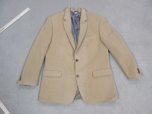 Blazer Michael Kors uomo 40R beige cappotto sportivo giacca capelli cammello foderato 2 bottoni *