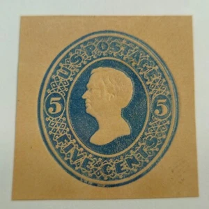 US Cut Square Sc U180, 5c blue on fawn, die 2, Mint CV$125.00 (504C89) - Picture 1 of 1