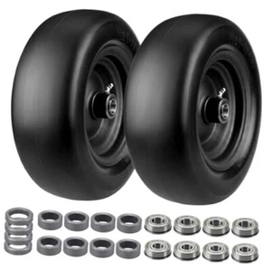 11x4.00-5 Lawn Mower Tires,Flat Free Lawn Mower Tire and Wheel, with 3.4 - Picture 1 of 8