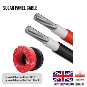 Cavo pannello solare cavo fotovoltaico CC nominale 4mm² 6mm² nero + prolunga rossa - Foto 1 di 4
