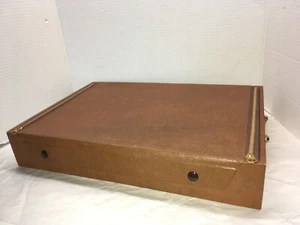 Naken’s Brown Leatherette Flatware Chest 17.5” x 12” x 3” - Picture 1 of 22