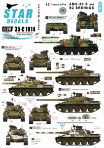 Calcomanías Star 1/35 francesas AMX-30B y B2 Brennus 35C1014 x - Imagen 1 de 2