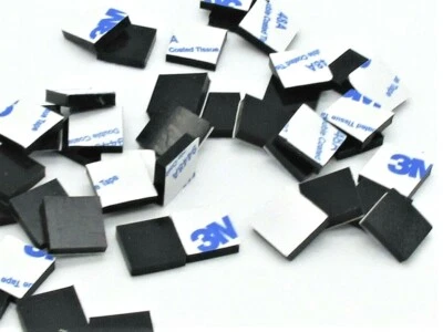 ALLTRADE SUPPLY INC Lot of 24 pcs 1/2" Square x 1/8” Thick Console Feet 3M Adhesive Back