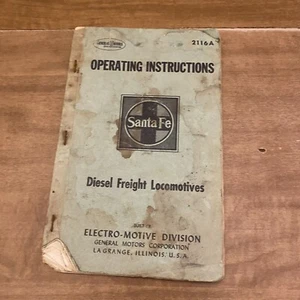 Locomotoras de carga diésel Santa Fe 2116A instrucciones de funcionamiento dañadas - Imagen 1 de 4