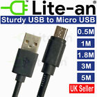 Heavy Duty Micro USB Charger Charging Lead  0.5M To 5M Data Long Phone Cable