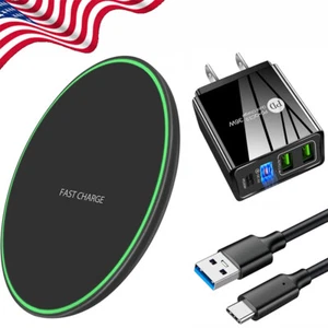 For Samsung Galaxy S24 S23 S22 S21 S20 S10 45W Fast Wireless Charger Pad-2024 - Photo 1 sur 17