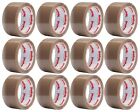 HomiHolic - Brown Tape for Packing Boxes - 48mm x 66m, Pack of 12 Parcel Tape S
