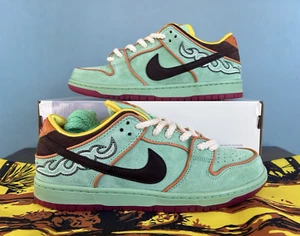 Nike SB Dunk Low Pro QS "BHM Rodeo" Tourmaline Men’s Size 8.5 (10W) HF3058-300 - Picture 1 of 13