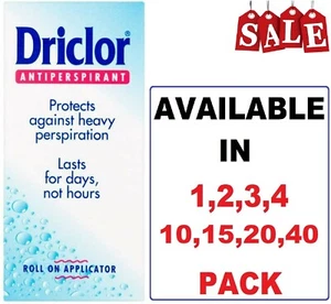 DRICLOR ROLL ON APPLICATOR ANTITRANSPIRANT 20ml NEW IN BOX - SELECT YOUR PACK - Picture 1 of 13