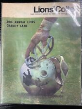 1968 DETROIT LIONS VS BALTIMORE COLTS 20TH ANNUAL CHARITY GAME