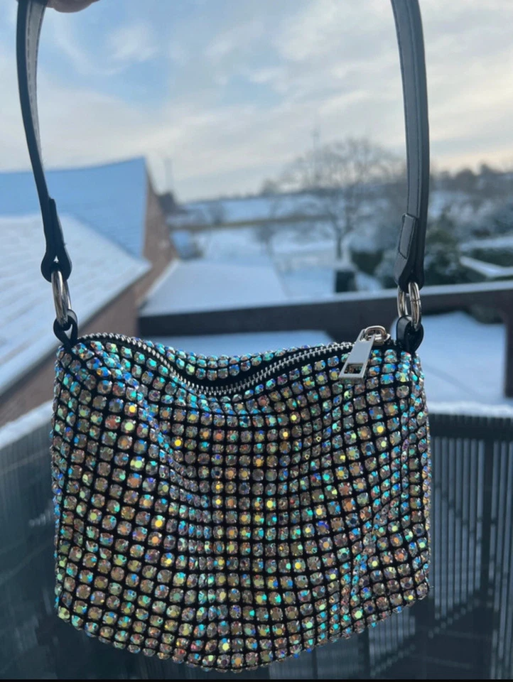 Call It Spring Mini Clutch Kristall Steine Glas Brandneu - Bild 1 von 4