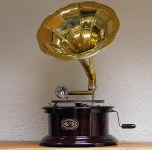 Antique Gramophone, Fully Functional Working Phonograph, win-up record player - Picture 1 of 11