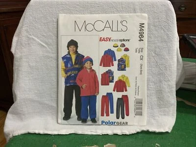 McCall's Easy Pattern #M4964; Size CX (Xsm-Sml) Fleece Jacket Hat Vest Pants UC - Image 1 of 3