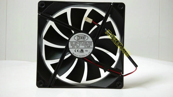 1PC KEEP 14025 A14025M12S DC12V 0.32A 14CM 2-wire chassis cooling fan - Image 1 of 1