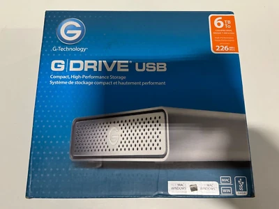 G-Technology G-Drive 6TB External Hard Drive 0G03674 USB 3.0 - Image 1 of 2