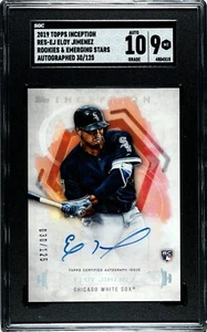 2019 Topps Inception Eloy Jimenez Rookie Auto Emerging Stars #30/125 SGC 9 neuwertig - Bild 1 von 2