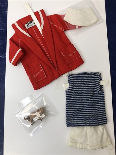 VETEMENTS Vintage Mattel Barbie vestito anni '60 resort set marinaio pantaloncini cappotto e tacchi L104